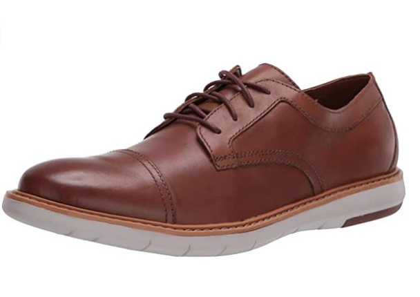 Clarks Men\'s Draper Cap Oxford, Tan Leather/Beige Outsole, 8 M US Clarks Men main image 4