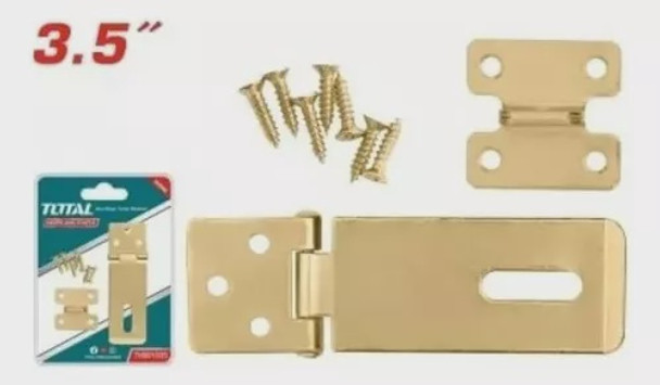 HASP & STAPLE 3.5" BRASS TOTAL THSS1035