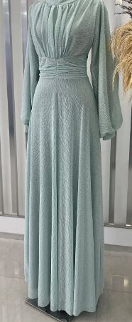Dress Evening Lined Mint / Baby Pink Sparkle