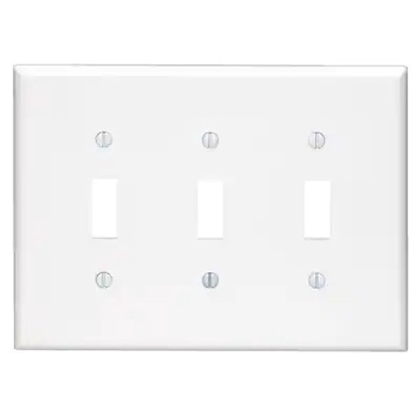 SWITCH COVER TOGGLE 3 GANG LEVITON PJ3-W