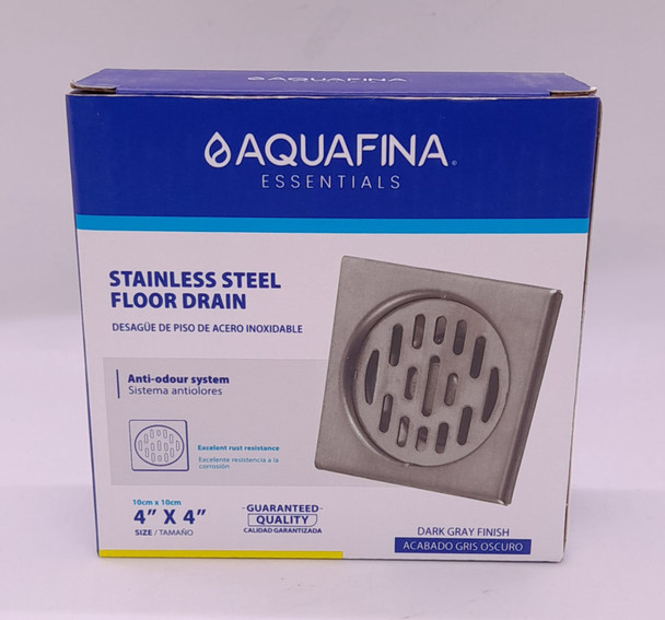 FLOOR DRAIN METAL AQUAFINA 4"X4" A-FD-S01GG