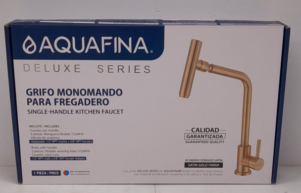 KITCHEN FAUCET FLEXABLE PULL OUT AQUAFINA A-5223BG GOLD FINISH