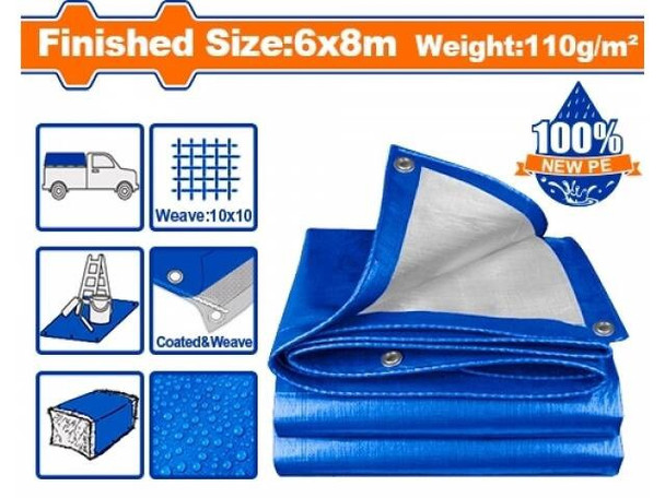 TARPAULIN BLUE WADFOW 6X8 METRE 19.5FTX26FT WTQ1868