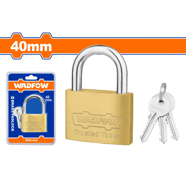 PADLOCK 40MM BRASS WADFOW WPD1440