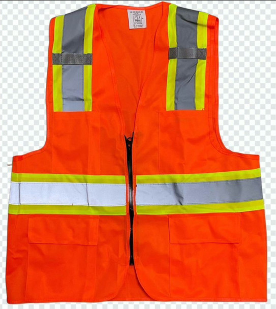SAFETY VEST ORANGE REFLECTIVE FGY-1092