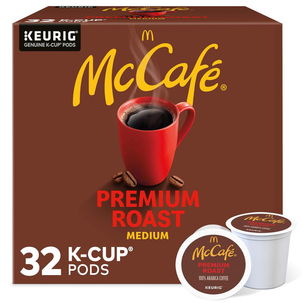 Coffee k-Cup Pods Keurig McCafe Premium Medium Roast (32Pods)