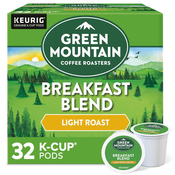 Coffee k-Cup Pods Keurig Green Mountain Light Roast (32 Pods)