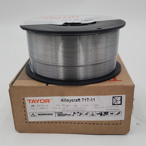 WELDING FLUX-CORED WIRE 0.8MM 1KG TAYOR ALLOYCRAFT 71T-11 SILVER AA17111108001K1001