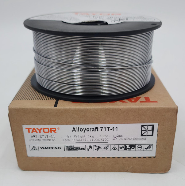 WELDING FLUX-CORED WIRE 1.0MM 1KG TAYOR ALLOYCRAFT 71T-11 SILVER AA17111110001K1001