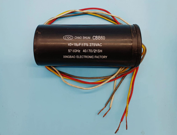 CAPACITOR 275V 40UF + 18UF CBB60 WASHING MACHINE