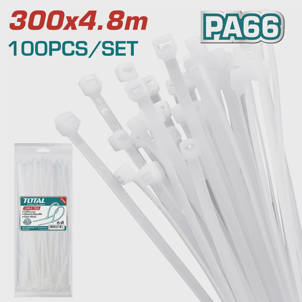 CABLE TIE 4.8 X 300MM TOTAL THTCT3001 100PCS PACK