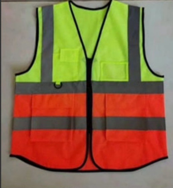 SAFETY VEST YELLOW & ORANGE REFLECTIVE FGY-1090