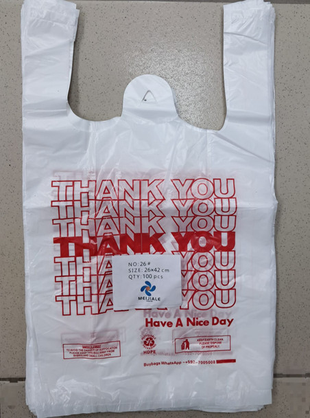 PLASTIC BAG WHITE 26CMX42CM 100PCS