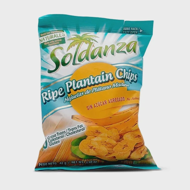 SOLDANZA SNACKS RIPE PLANTAIN CHIPS 42g 1.48oz