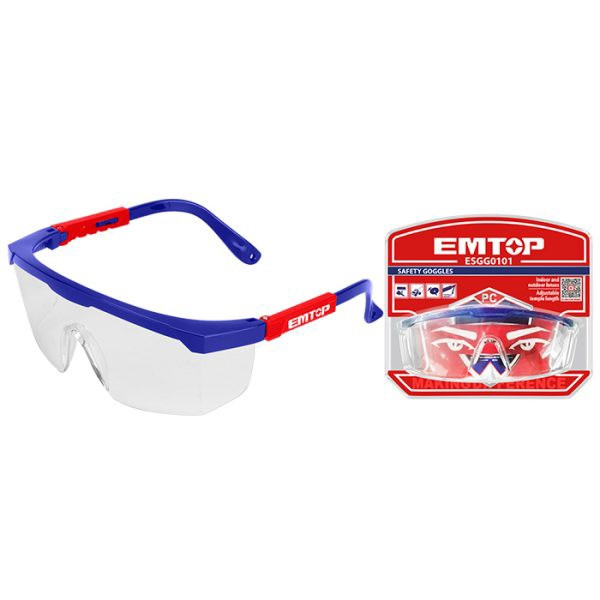 SAFETY GOGGLES CLEAR EMTOP ESGG0101