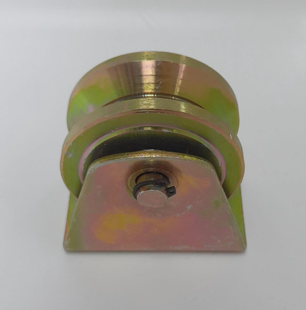 GATE WHEEL ROLLER BRASS 70MM BROAD V GROOVE SOLD EACH
