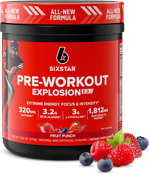 Supplement Pre-Workout Sixstar Fruit Punch 9.5oz