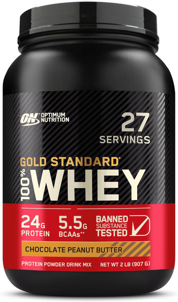 Supplement Whey Protein Gold Standard Optimum Nutrition Peanut Butter Chocolate 2lb