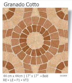 TILE CERAMIC 17X17 GRANADA COTTO 43X43