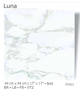 TILE CERAMIC 17X17 LUNA 43X43