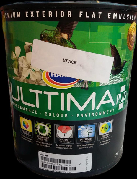 PAINT HARRIS ULTIMA FLAT BLACK EMULSION .