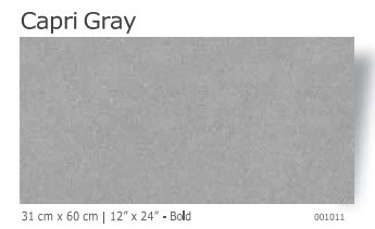 TILE CERAMIC 12"X24" 31X60CM CAPRI GRAY