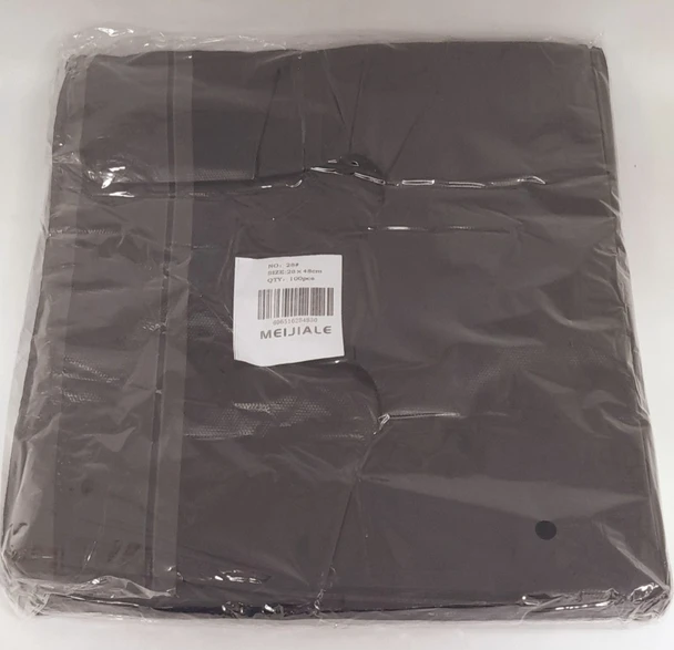 PLASTIC BAG BLACK 28CMX48CM 100PCS PK