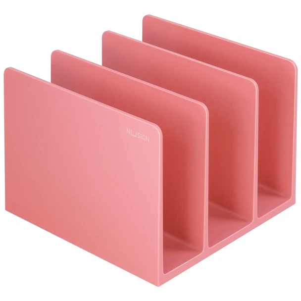 STATIONERY BOOK STAND HOLDER DELI NU SIGN NS006 PINK 3-SPACE