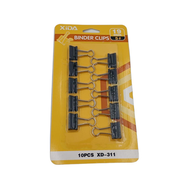 STATIONERY PAPER BINDER CLIP BULLDOG XD-311 #5 19MM 10PCS PACK
