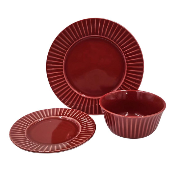 DINNER SET 18PCS NSC-2762 RED