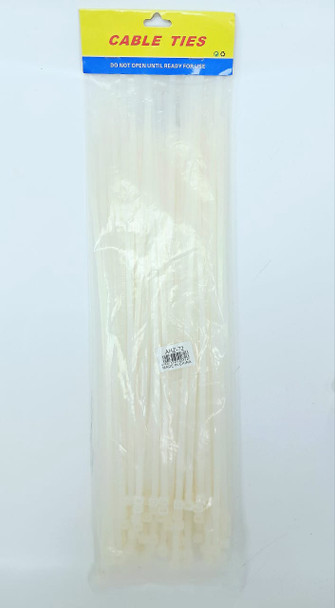 CABLE TIES 4.8 X 350MM PK AHZ-72 CLEAR