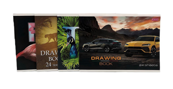STATIONERY DRAWING BOOK 24 SHEETS YALONG WHITE 911-24-70UT
