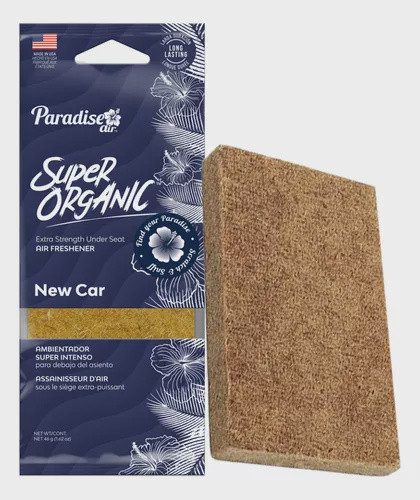 CAR AIR FRESHENER PARADISE AIR SUPER ORGANIC NEW CAR SO-007 BLUE
