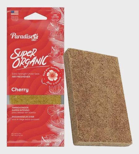 CAR AIR FRESHENER PARADISE AIR SUPER ORGANIC CHERRY SO-001 RED