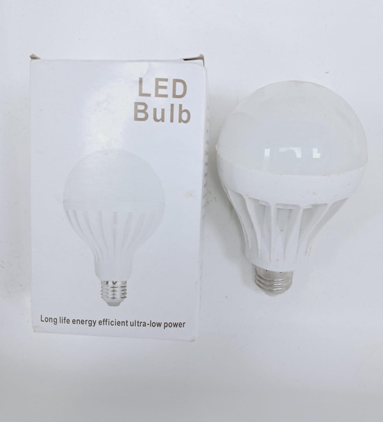 BULB LED 110V 15W ROUND WHITE BOX