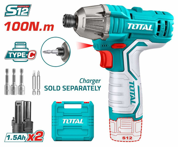 DRILL GUN TOTAL TIRLI12015 12V LITHIUM ION