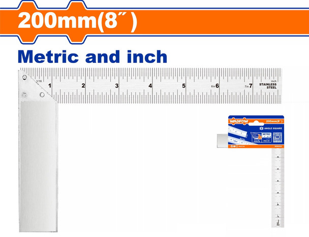 SQUARE ANGLE RULER WADFOW WSR2920 8"