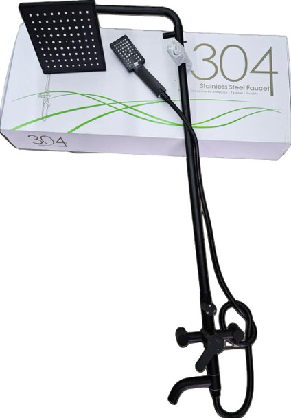 SHOWER SYSTEM WLL MOUNTED MATTE BLACK BOXER TOOLS NT16975-BK