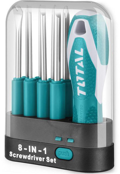 SCREWDRIVER SET 8IN1 TOTAL THT250906 INTERCH