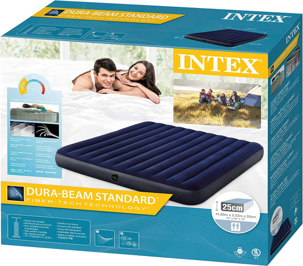 MATTRESS AIR INTEX 64755 72" X 80" X 10" 25CM 2PERSON
