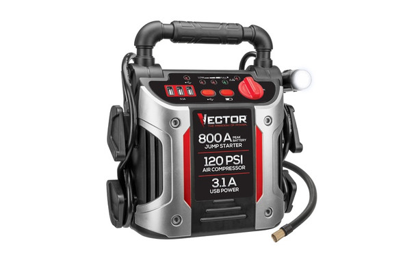 BATTERY JUMP START VECTOR J7CV 4-IN-1 AIR COMPRESSOR USB POWER