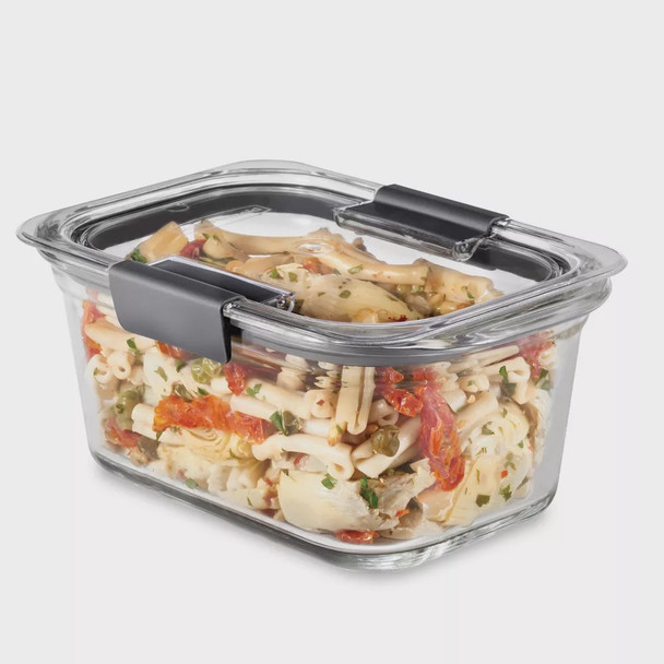 FOOD BOWL RUBBERMAID BRILLIANCE GLASS 1PC 4.7CUP 1.1L 2150875