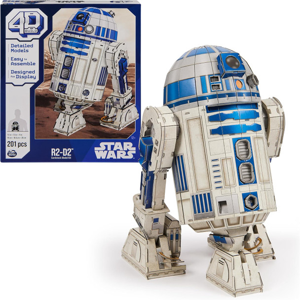 Toy 4D Build Star Wars R2-D2 Cardstock 3D Model Kit