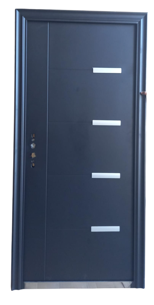 DOOR METAL SINGLE BLACK METAL STRIP ZYH-223-1 2050X960X50MM GYN-S888