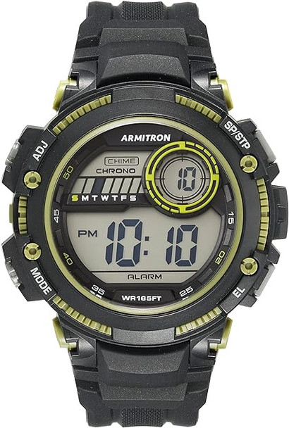 Watch Men Armitron Chronograph Resin Strap 8439