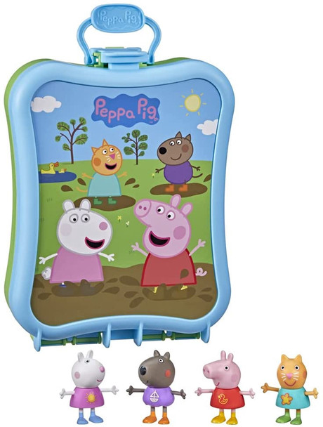 Toy Peppa Pig Adventures Carrying Case & 4 Figures