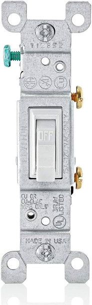 SWITCH 1/2" LEVITON 1451-2WM 15AMP