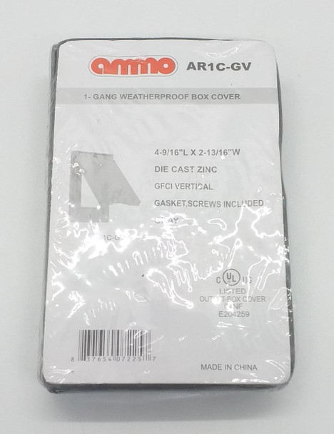 WEATHERPROOF COVER AMMO GFCI VERTICAL AR1C-GV DIE CAST ZINC