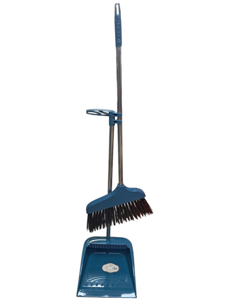 DUST PAN & BRUSH LONG HANDLE HOME FASHION #8622