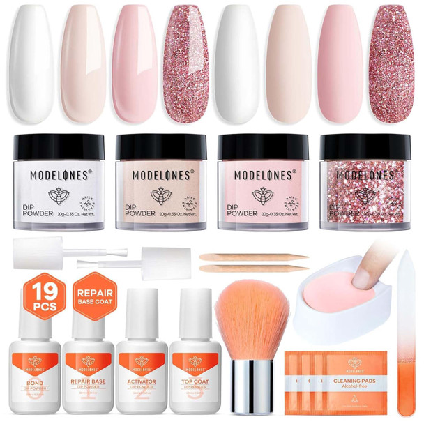 Nails Dip Powder Kit Modelones 4 Colors